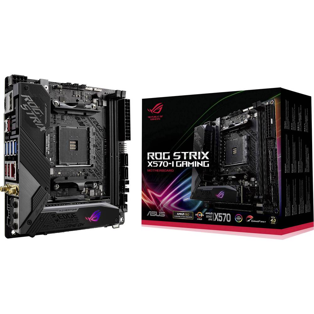 Asus ROG STRIX X570-I GAMING Základní deska Socket (PC) AMD AM4 Tvarový faktor Mini-ITX Čipová sada základní desky AMD® X570
