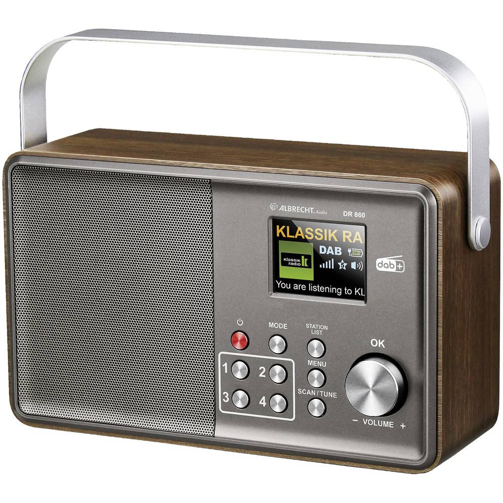 Albrecht DR 860 Senior přenosné rádio DAB+, FM černá