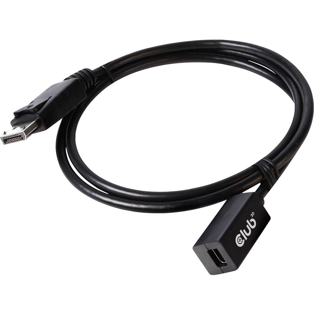 club3D DisplayPort / Mini-DisplayPort kabelový adaptér Konektor DisplayPort, Zásuvka Mini DisplayPort 1.00 m černá CAC-1
