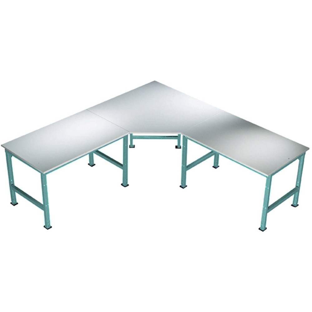 Manuflex AU0039.5021 Univerzální Funfeck-Verkettungselement s PVC dekorační deska, na stůl hloubka = 600 mm vodní modrá