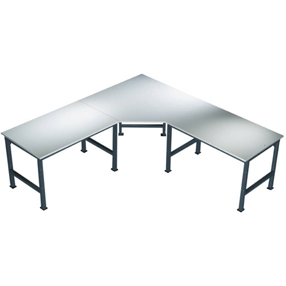 Manuflex AU0042.7016 Univerzální Funfeck-Verkettungselement s linoleum deska, na stůl hloubka = 800 mm antracitová