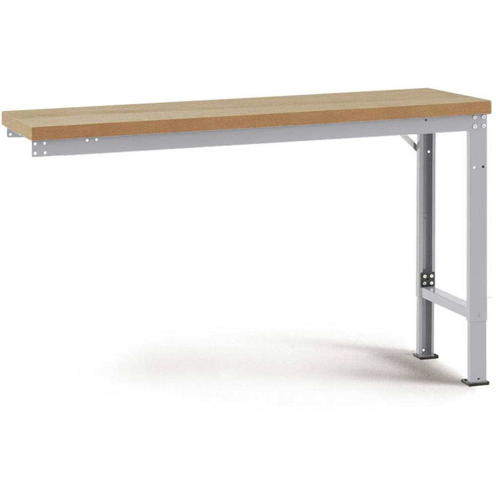 Manuflex WP7014.9006 Přístavný stůl PROFI speciální s multiplex deska, Šxhxv = 1500 x 700 x 740-1040 mm