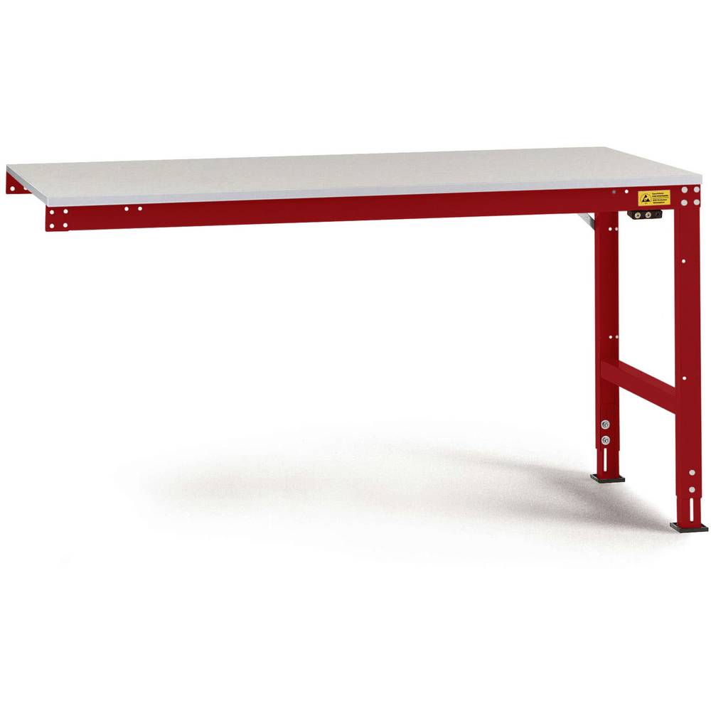 Manuflex LU6053.3003 ESD ESD pracovní stůl Univerzální standardní Přístavný stůl s kaučuk, Šxhxv = 1500 x 800 x 760-870