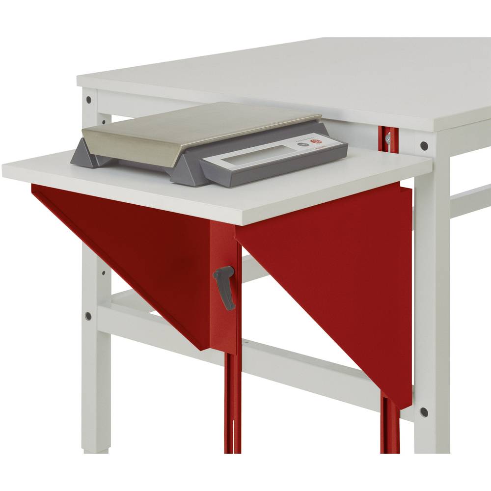 Manuflex AU0008.3003 Výškově nastavitelná stolní řešení pro pracovní stoly a pracovní stoly, Š x T 500 x 1200 mm rubínov