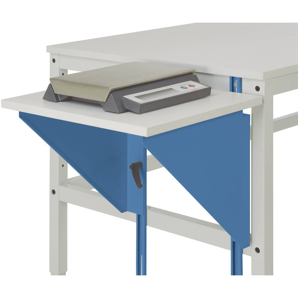 Manuflex AU0008.5007 Výškově nastavitelná stolní řešení pro pracovní stoly a pracovní stoly, Š x T 500 x 1200 mm brilant