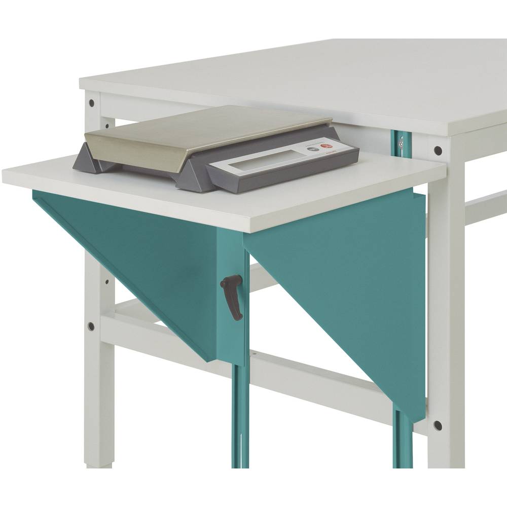 Manuflex AU0004.5021 Výškově nastavitelná stolní řešení pro pracovní stoly a pracovní stoly, Š x T 500 x 800 mm vodní mo