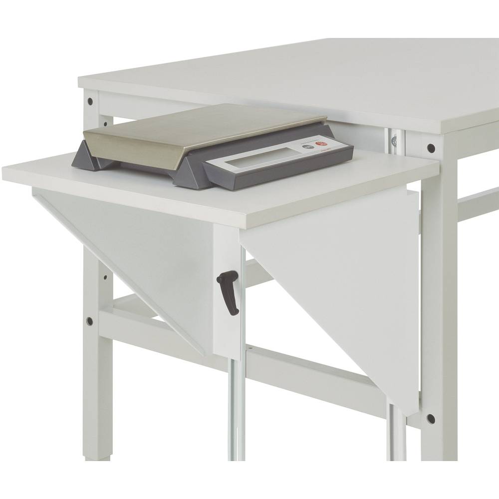 Manuflex AU0006.7035 Výškově nastavitelná stolní řešení pro pracovní stoly a pracovní stoly, Š x T 500 x 1000 mm šedobíl