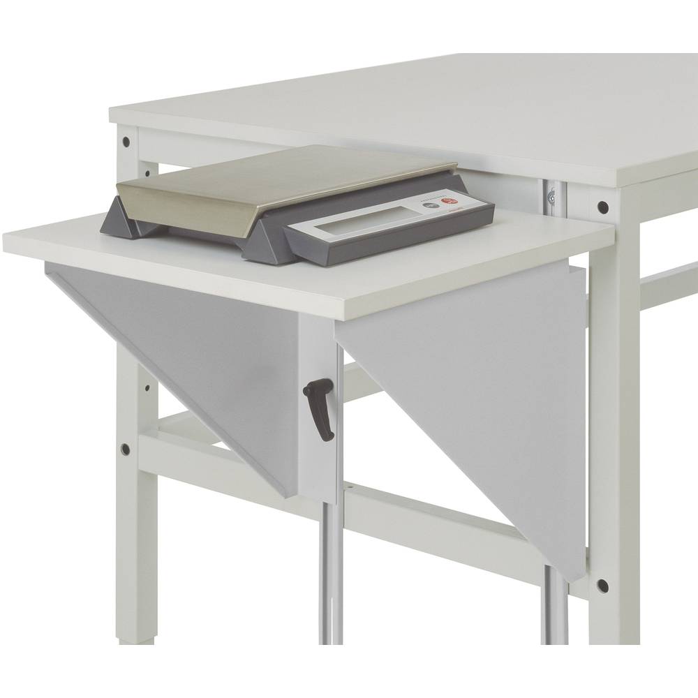 Manuflex AU0006.9006 Výškově nastavitelná stolní řešení pro pracovní stoly a pracovní stoly, Š x T 500 x 1000 mm hliníko