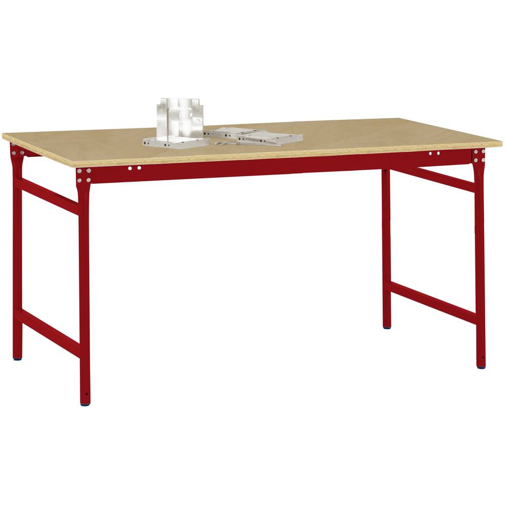 Manuflex BB3015.3003 Servírovací stolek základní stacionárně s multiplex stolní deska v rubínově červená RAL 3003, Šxhxv