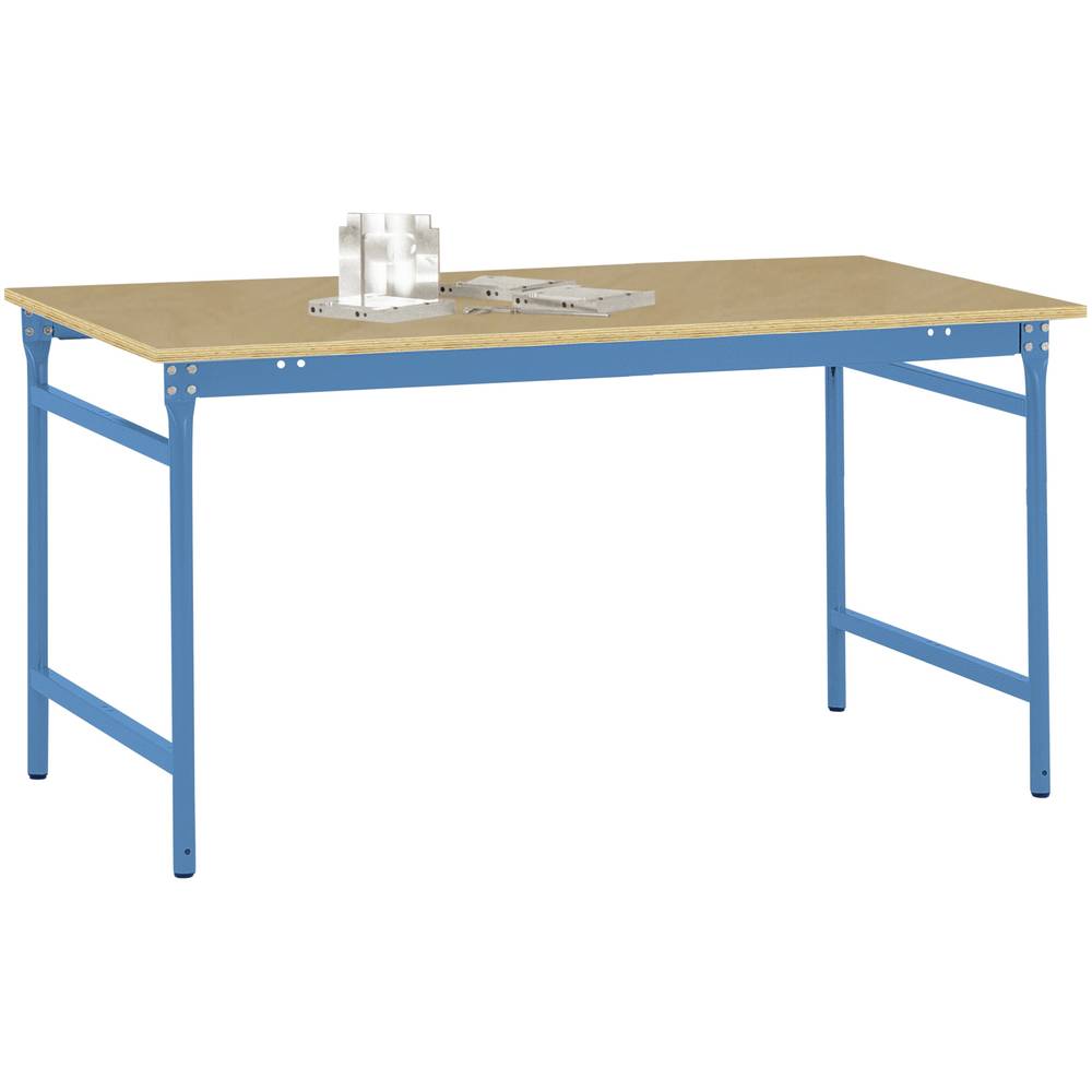 Manuflex BB3045.5012 Servírovací stolek základní stacionárně s multiplex stolní deska ve světle modrá RAL 5012, Šxhxv: 1