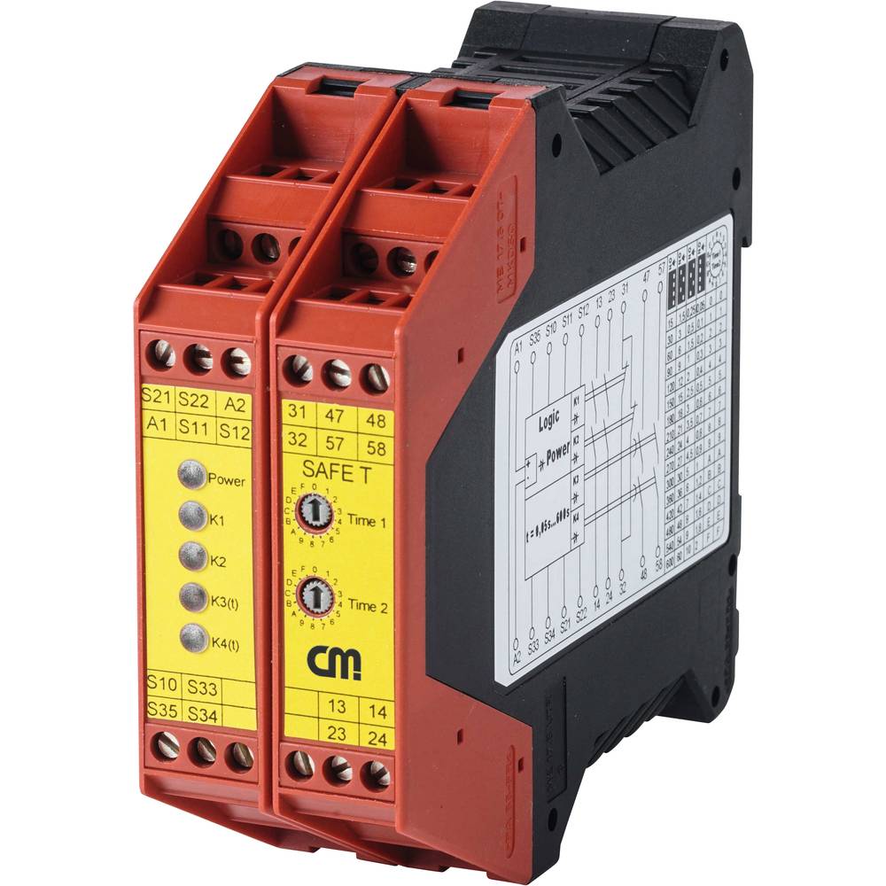 CM Manufactory SAFE TN ochranné relé, 24 V DC/AC, 2 spínací kontakty, 1 rozpínací kontakt, 45024, 1 ks