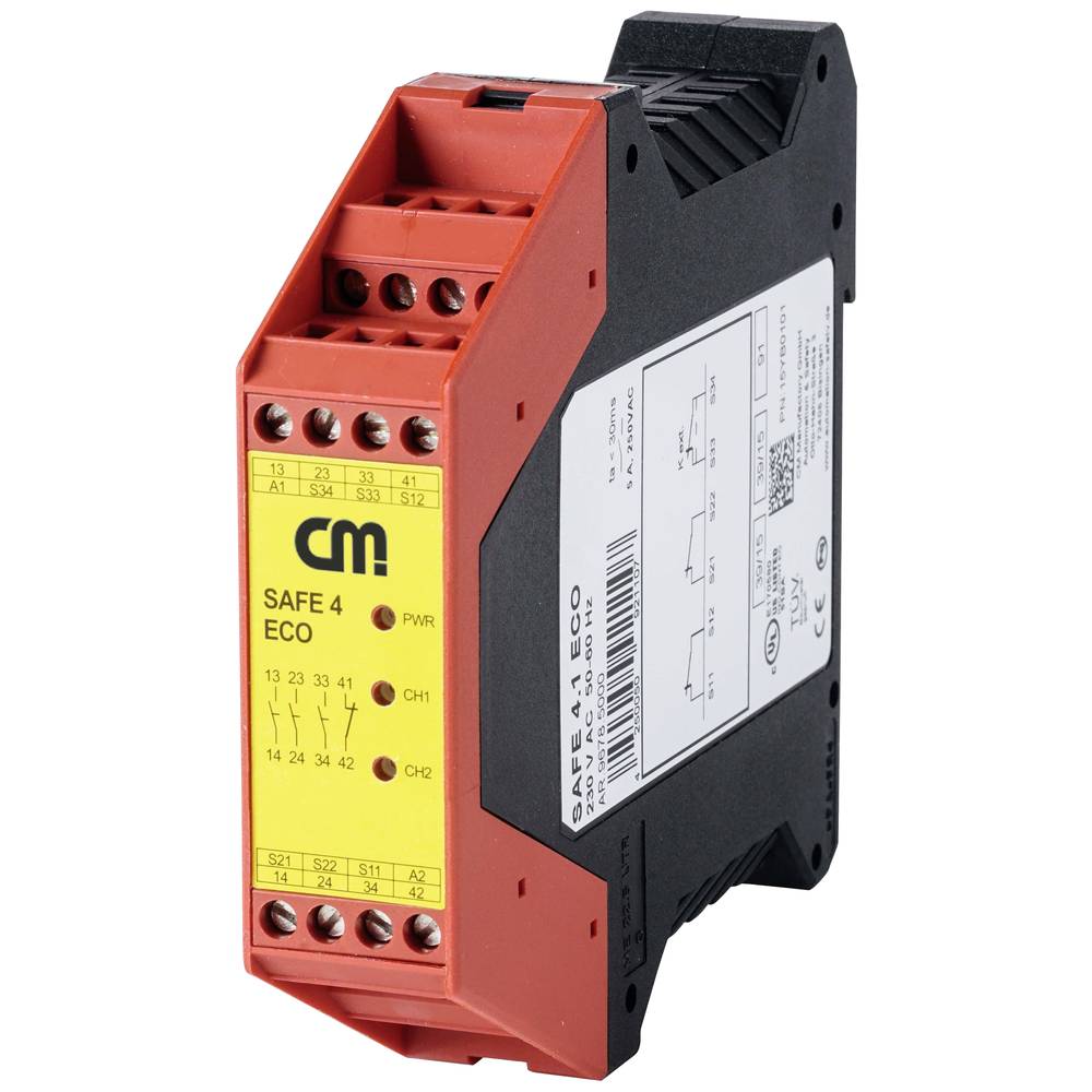 CM Manufactory SAFE 4.3eco ochranné relé, 24 V/DC, 24 V/AC, 3 spínací kontakty, 1 rozpínací kontakt, 45320, 1 ks
