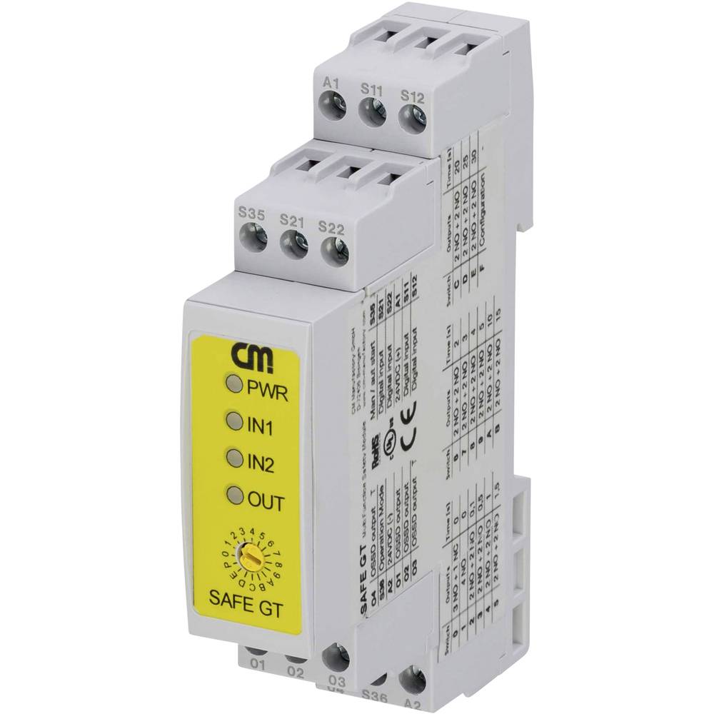 CM Manufactory SAFE GT bezpečnostní relé, 24 V/DC, 3 spínací kontakty, 1 rozpínací kontakt, 45336, 1 ks