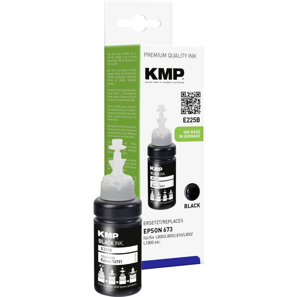 KMP Ink refill náhradní Epson T6731 kompatibilní černá E225B 1639,0001
