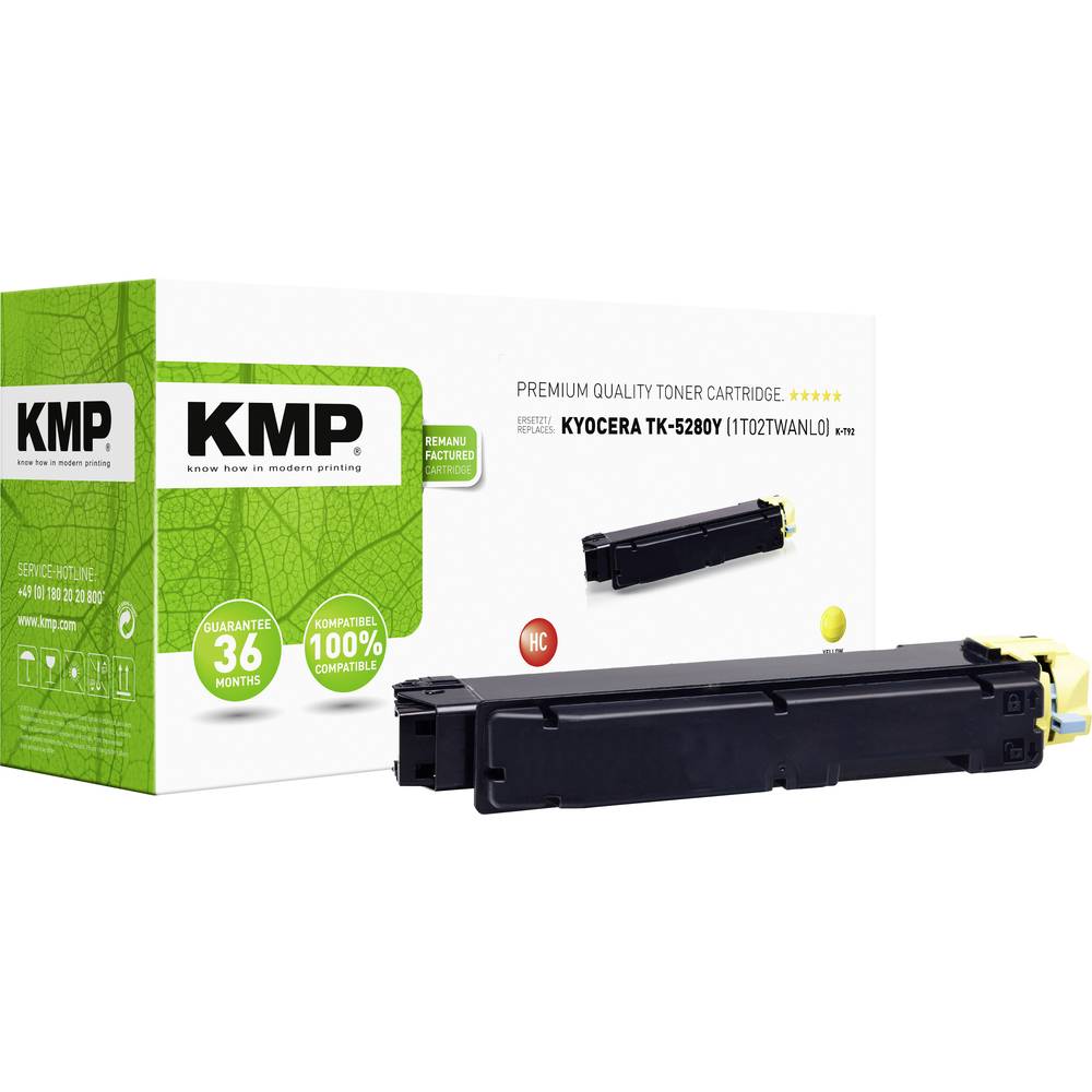 KMP Toner náhradní Kyocera 1T02TWANL0, TK-5280Y kompatibilní žlutá 11000 Seiten K-T92 2923,3009