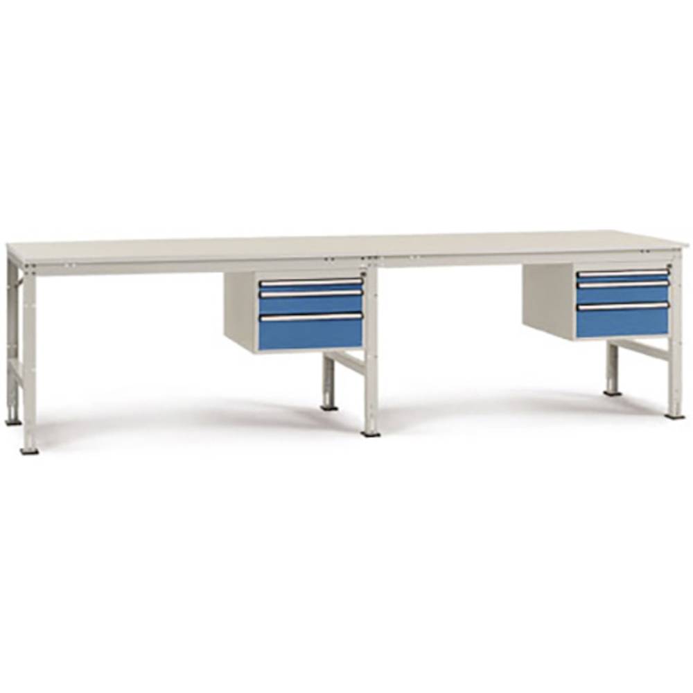 Manuflex AU5665.0001 Kompletní pracovní stůl základní a přídavné Univerzální standardní s multiplex deska, Šxhxv = 3000
