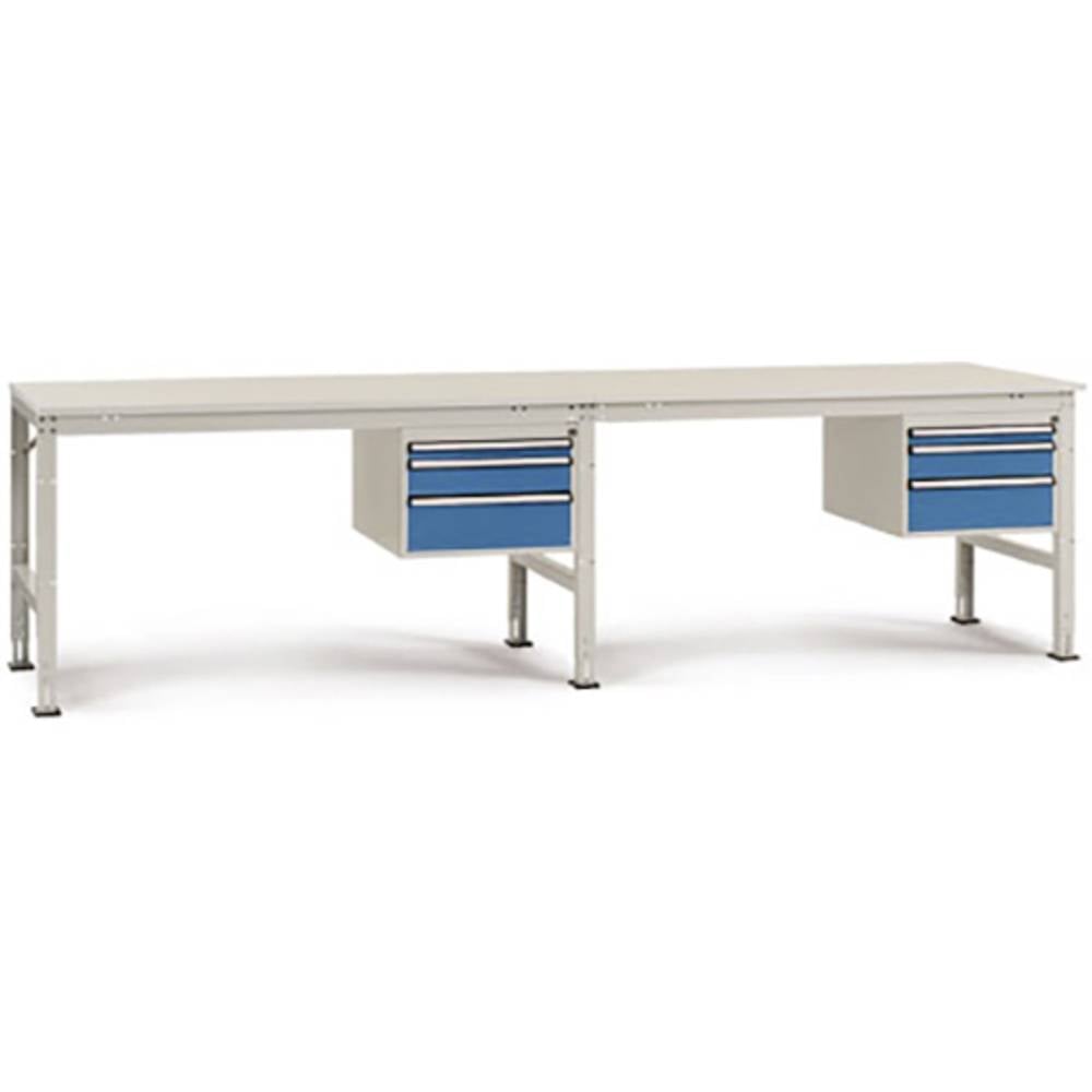 Manuflex AU5667.0001 Kompletní pracovní stůl základní a přídavné Univerzální standardní s plastové desky, Šxhxv = 3000 x