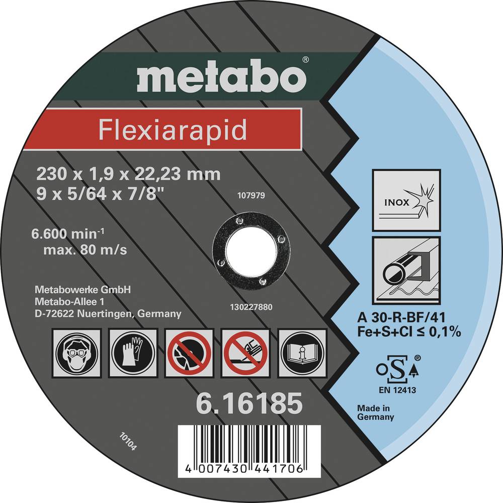 Metabo Flexiarapid 616185000 řezný kotouč rovný 230 mm 25 ks kov