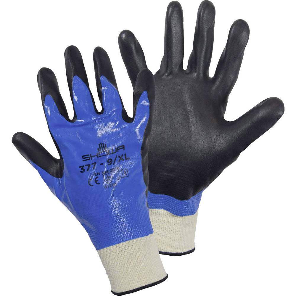 Showa 377 Gr.L 4703 polyester, nylon, nitril montážní rukavice Velikost rukavic: 8, L EN 388 CAT II 1 pár