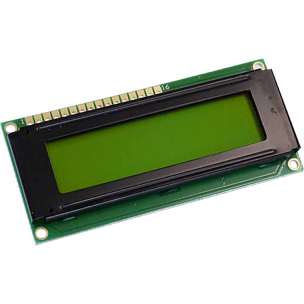 Display Elektronik LCD displej žlutozelená 16 x 2 Pixel (š x v x h) 80 x 36 x 7.6 mm