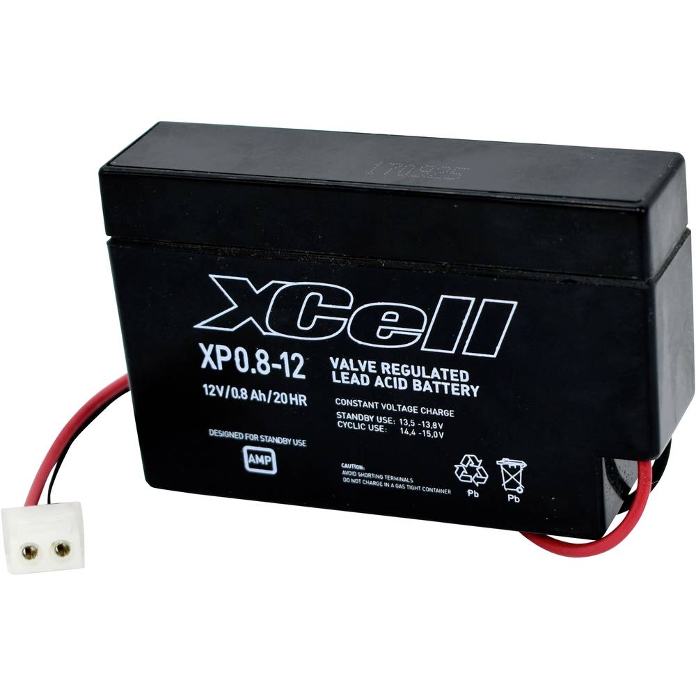 XCell XP0.812AMP XCEXP0.812AMP olověný akumulátor 12 V 0.8 Ah olověný se skelným rounem (š x v x h) 96 x 62 x 25 mm zásu