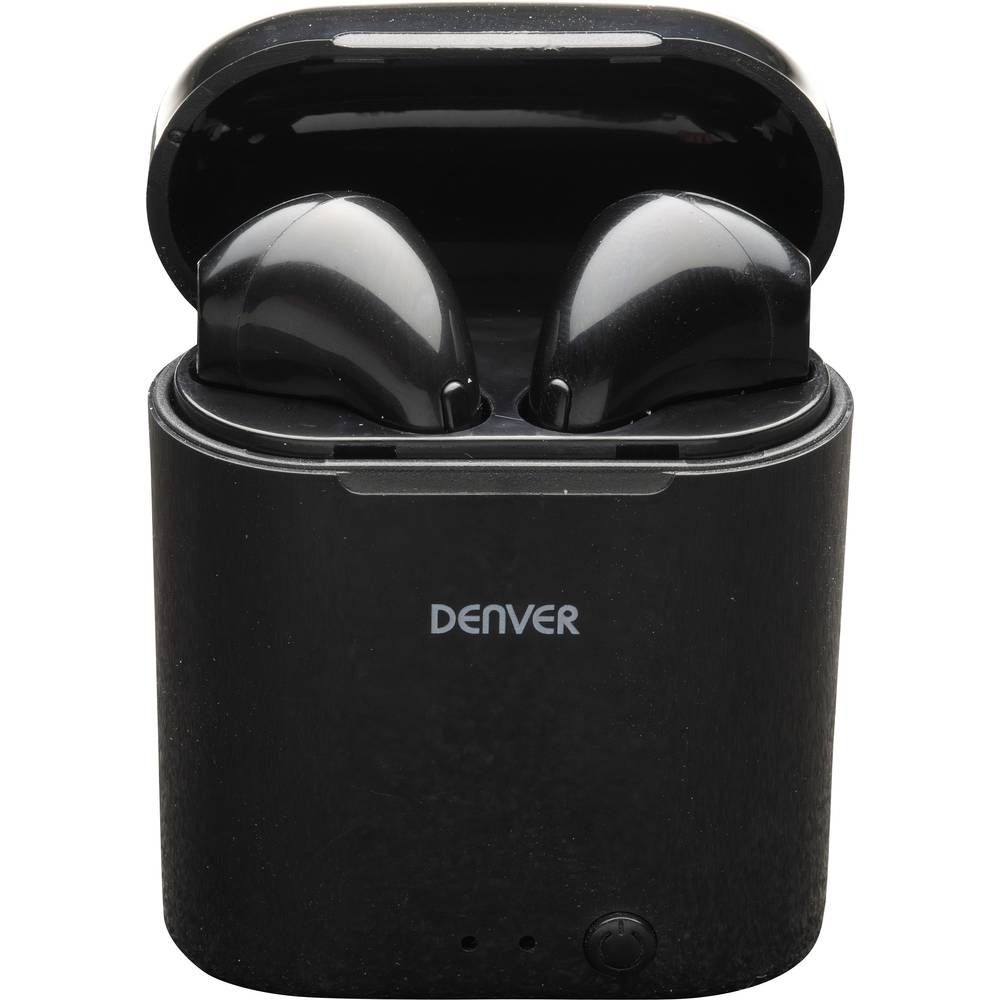 Denver TWE-36 špuntová sluchátka Bluetooth® stereo černá Nabíjecí pouzdro