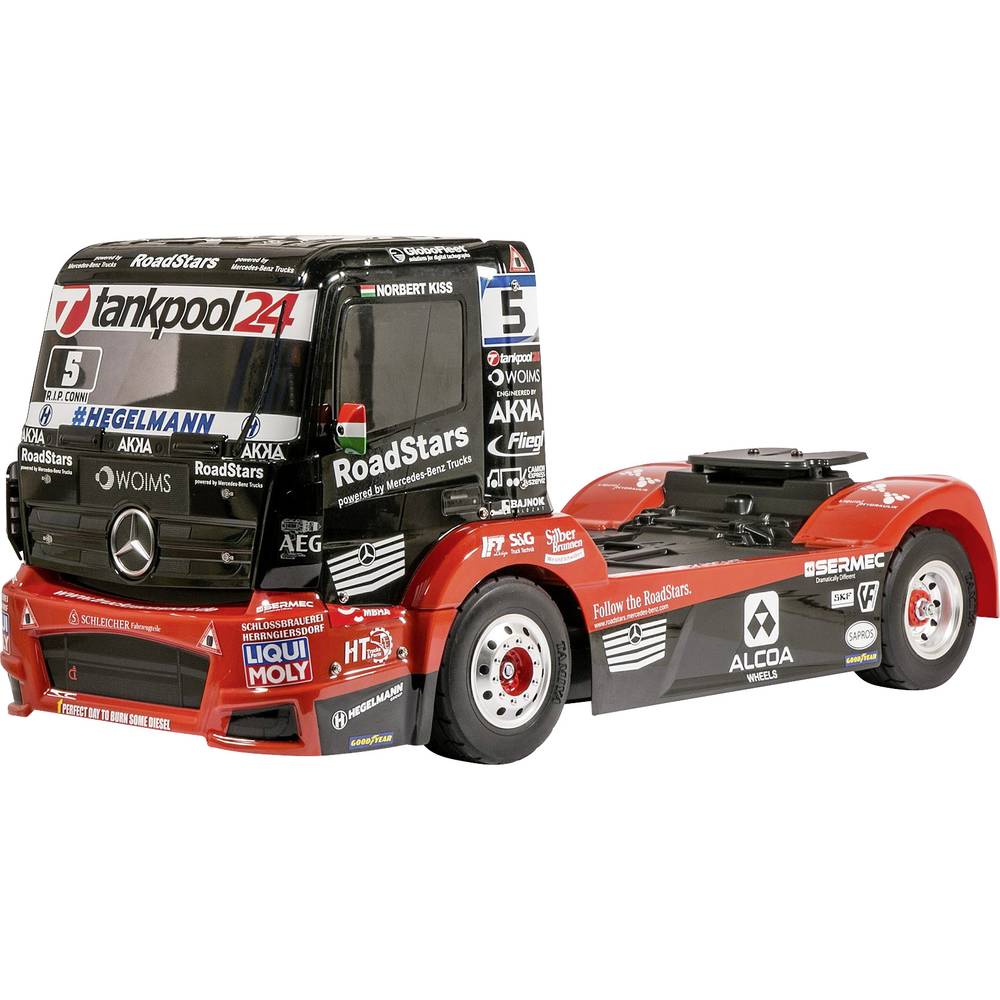 Tamiya TT-01E Racing Truck Tankpool 24 komutátorový 1:14 RC model nákladního automobilu elektrický kamion 4WD (4x4) stav