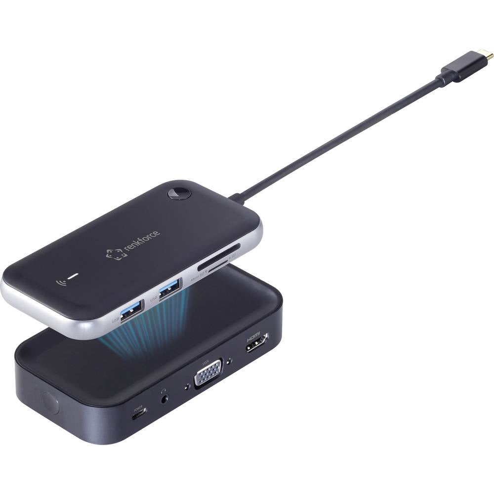 Renkforce USB-C® mini dokovací stanice RF-HUB-810 Vhodné pro značky (dokovací stanice pro notebook): univerzální bezdrát