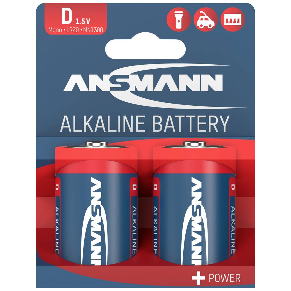 Ansmann LR20 Red-Line baterie velké mono D alkalicko-manganová 1.5 V 2 ks