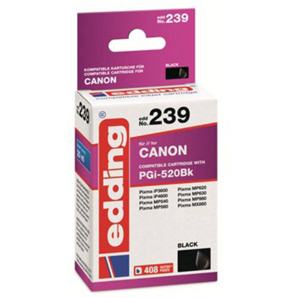 Edding Ink náhradní Canon PGI-520PBBK kompatibilní černá EDD-239 18-239
