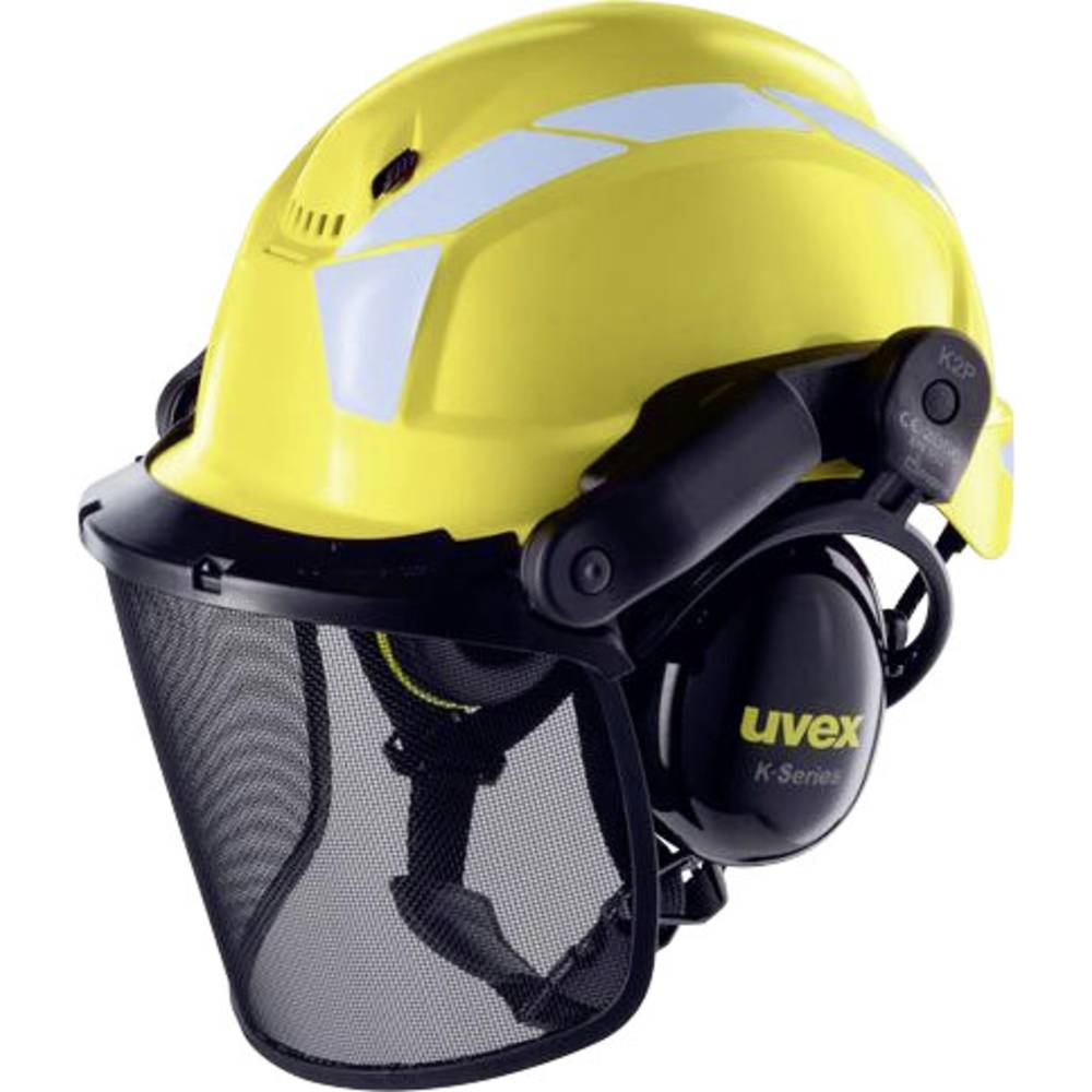 uvex 9772 9774236 lesnická ochranná helma žlutá