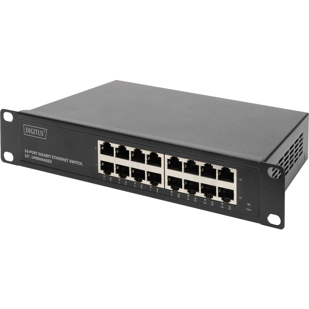 Digitus DN-80115 síťový switch RJ45, 16 portů, 10 / 100 / 1000 MBit/s