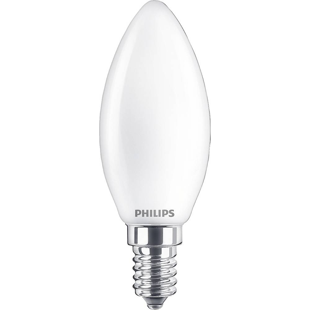 Philips Lighting 76337400 LED Energetická třída (EEK2021) E (A - G) E14 svíčkový tvar 2.2 W = 25 W teplá bílá (Ø x d) 3.
