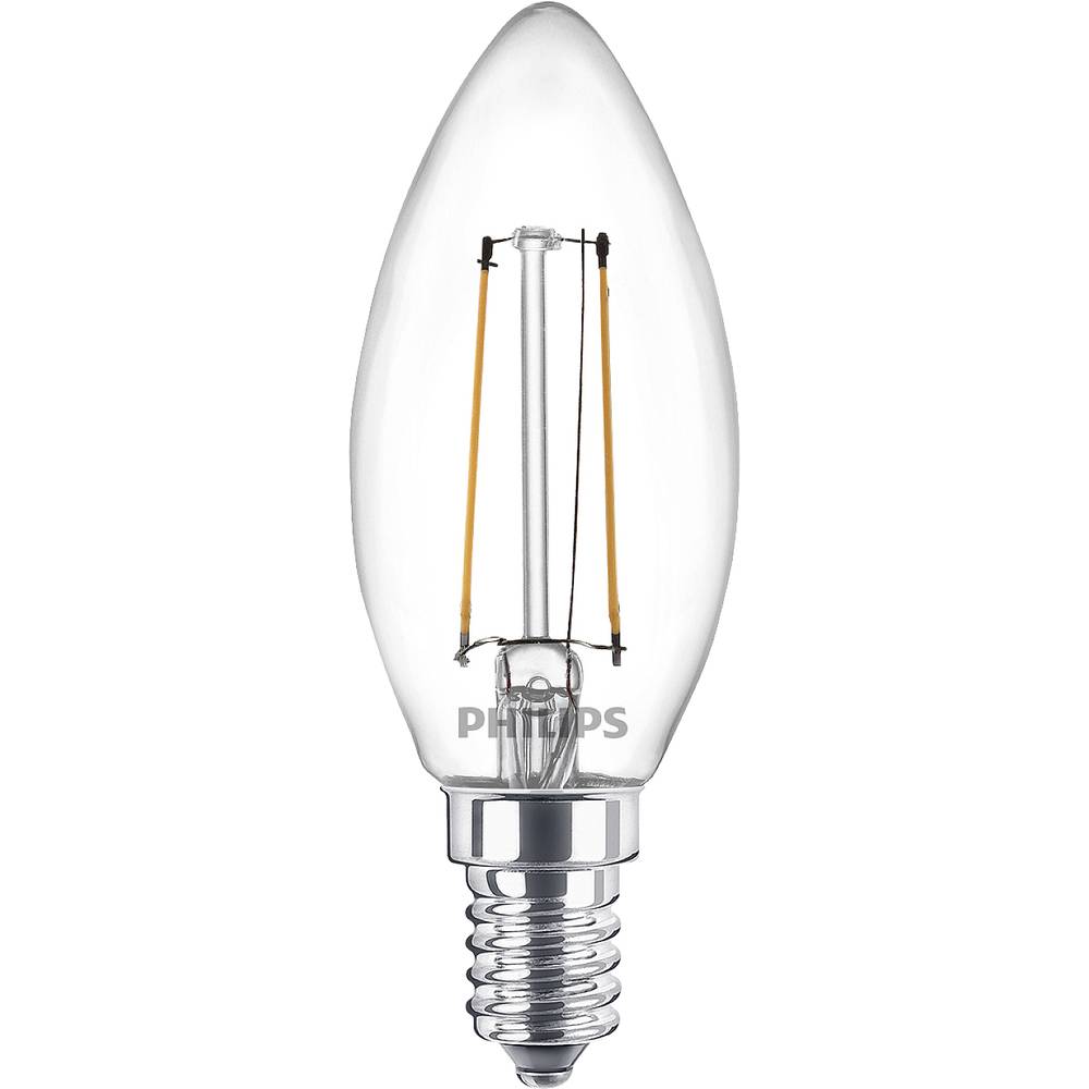 Philips Lighting 77753100 LED Energetická třída (EEK2021) E (A - G) E14 svíčkový tvar 2 W = 25 W teplá bílá (Ø x d) 3.5