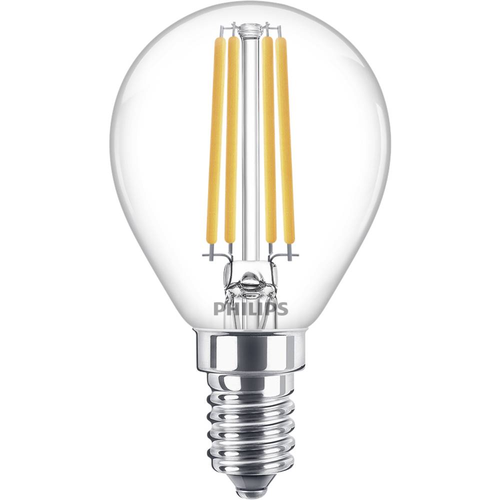 Philips Lighting 76229200 LED Energetická třída (EEK2021) E (A - G) E14 kapkový tvar 6.5 W = 60 W teplá bílá (Ø x d) 4.5