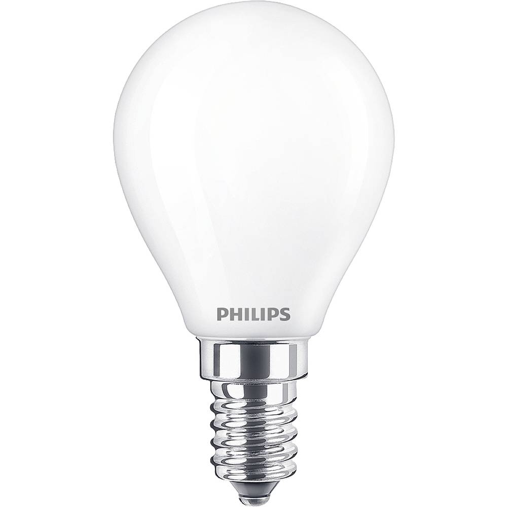 Philips Lighting 77771500 LED Energetická třída (EEK2021) F (A - G) E14 kapkový tvar 4.3 W = 40 W teplá bílá (Ø x d) 4.5