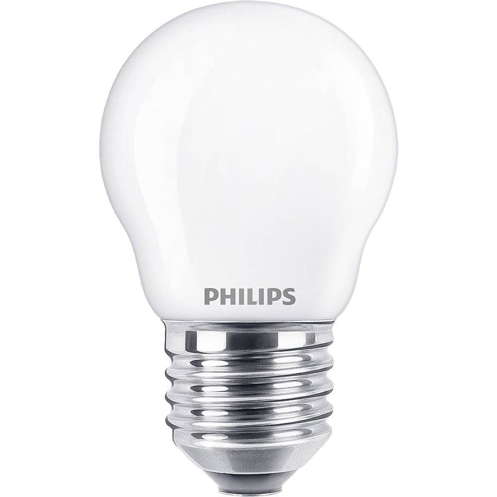 Philips Lighting 76391600 LED Energetická třída (EEK2021) F (A - G) E27 kapkový tvar 4.3 W = 40 W teplá bílá (Ø x d) 4.5