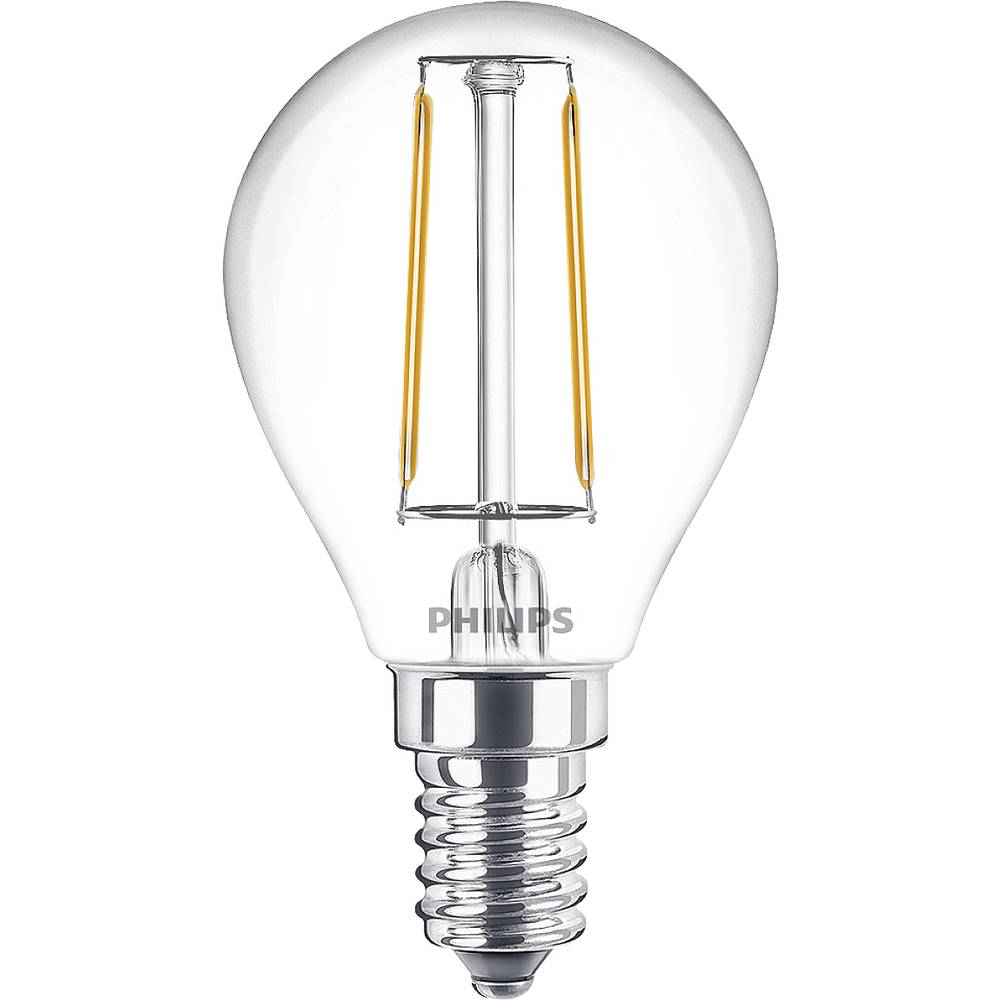 Philips Lighting 77755500 LED Energetická třída (EEK2021) E (A - G) E14 kapkový tvar 2 W = 25 W teplá bílá (Ø x d) 4.5 c