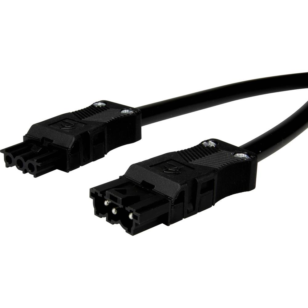 Adels-Contact 92876310 síťový připojovací kabel síťová zástrčka - síťová zásuvka počet kontaktů: 2 + PE černá 1.00 m 75