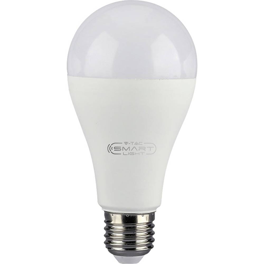 V-TAC 2753 LED Energetická třída (EEK2021) F (A - G) E27 klasická žárovka 15 W = 85 W RGBW (Ø x d) 65 mm x 135 mm ovládá