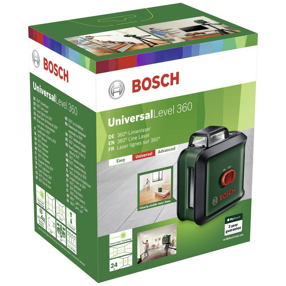Bosch Home and Garden UniversalLevel 360 křížový laser vč. tašky, samonivelační dosah (max.): 12 m