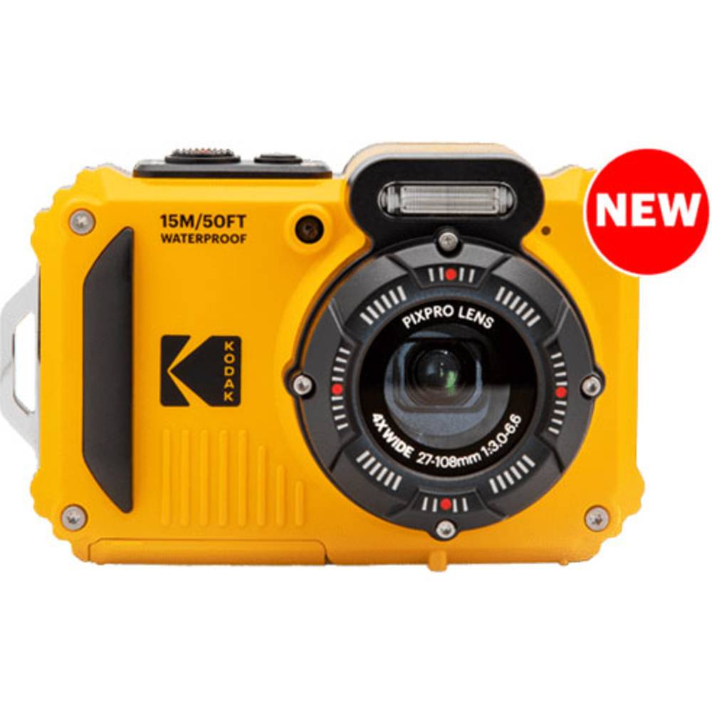 Kodak WPZ2 digitální fotoaparát 15 Megapixel Zoom (optický): 4 x žlutá akumulátor, blesk stabilizace obrazu, Wi-Fi, vodo