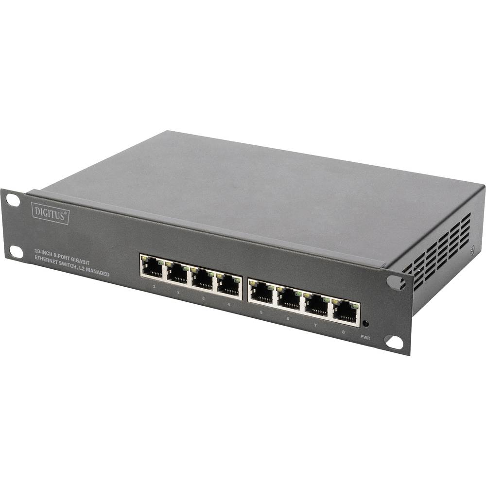 Digitus DN-80117 řízený síťový switch, 8 portů, 10 / 100 / 1000 MBit/s