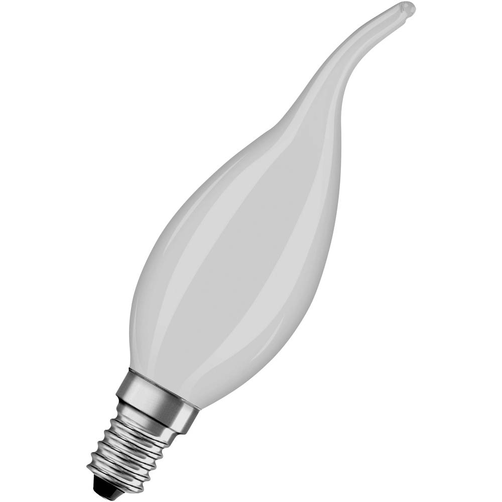 OSRAM 4058075434585 LED Energetická třída (EEK2021) E (A - G) E14 svíčkový tvar, ve větru 4 W = 40 W teplá bílá (Ø x d)