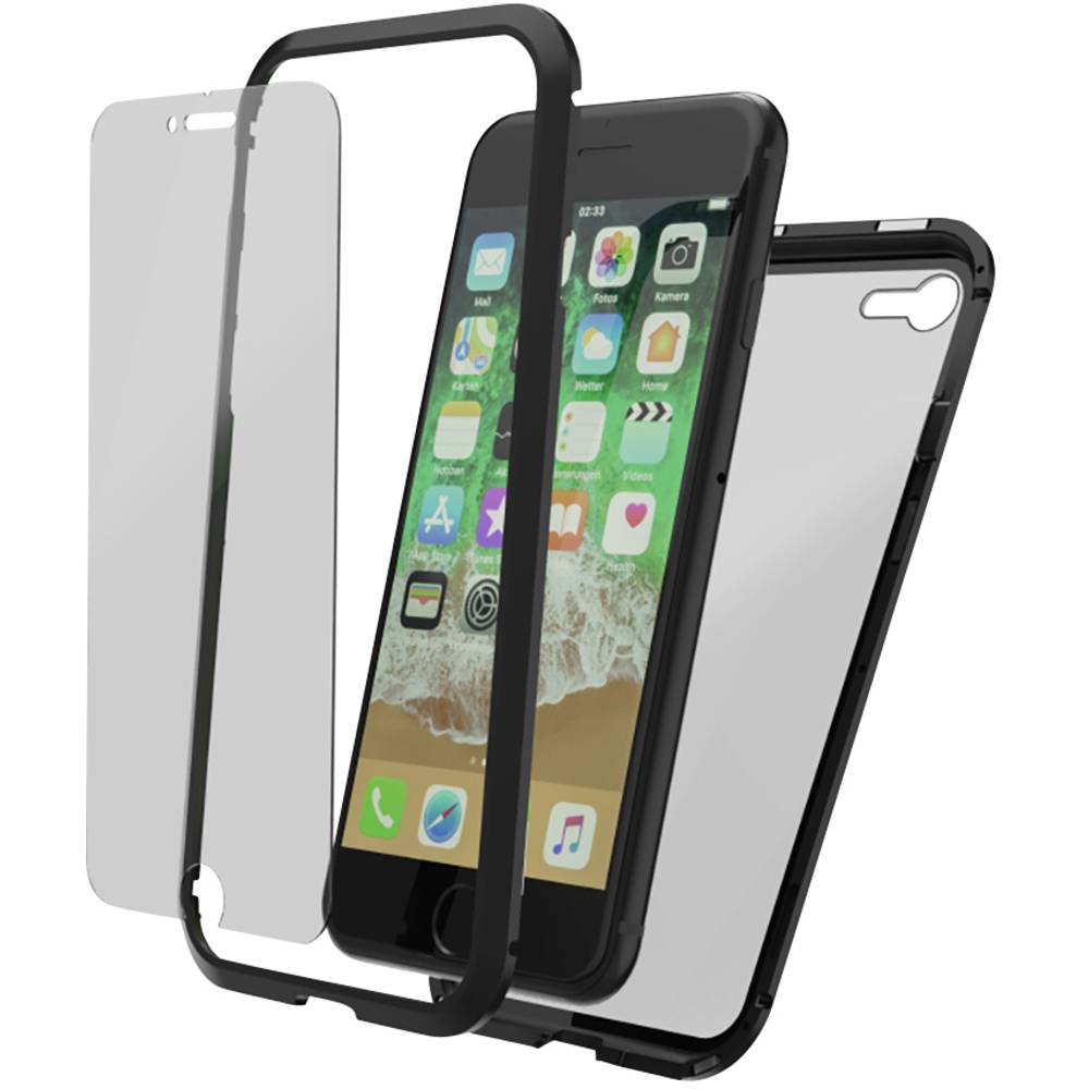 Hama zadní kryt na mobil Apple iPhone 8 černá, transparentní