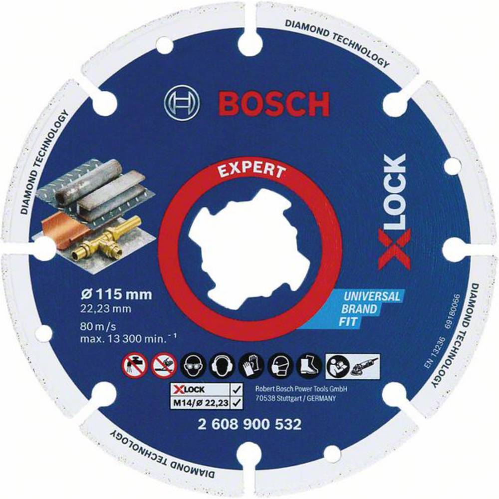 Bosch Accessories 2608900532 X-LOCK diamantový řezný kotouč Průměr 115 mm Ø otvoru 22.23 mm kov 1 ks