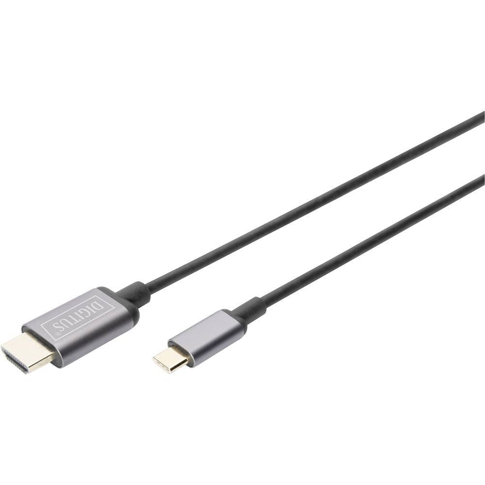 Digitus USB 3.0, USB 3.0 kabelový adaptér [1x USB 3.1 zástrčka C , USB-C® zástrčka - 1x HDMI zástrčka] DA-70821 hliníkov