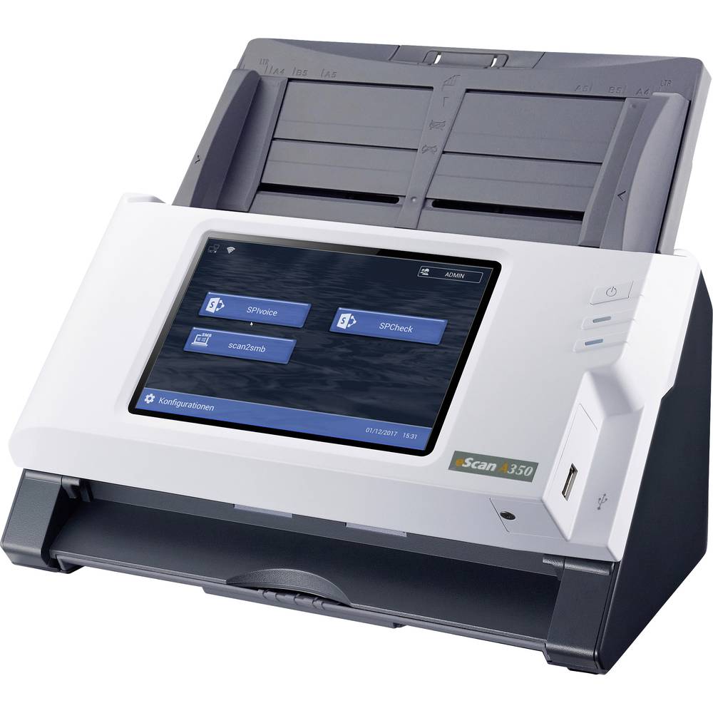 Plustek eScan A350 SharePoint skener dokumentů 216 x 5080 mm 600 x 600 dpi 25 str./min RJ45 , USB 2.0, Wi-Fi