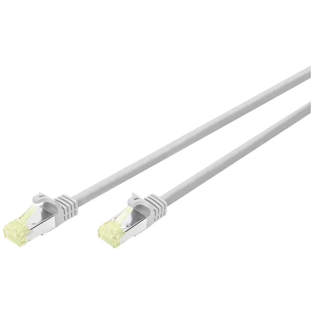 Digitus DK-1644-A-050CL RJ45 síťové kabely, propojovací kabely CAT 6A S/FTP 5.00 m šedá samozhášecí, bez halogenů, flexi