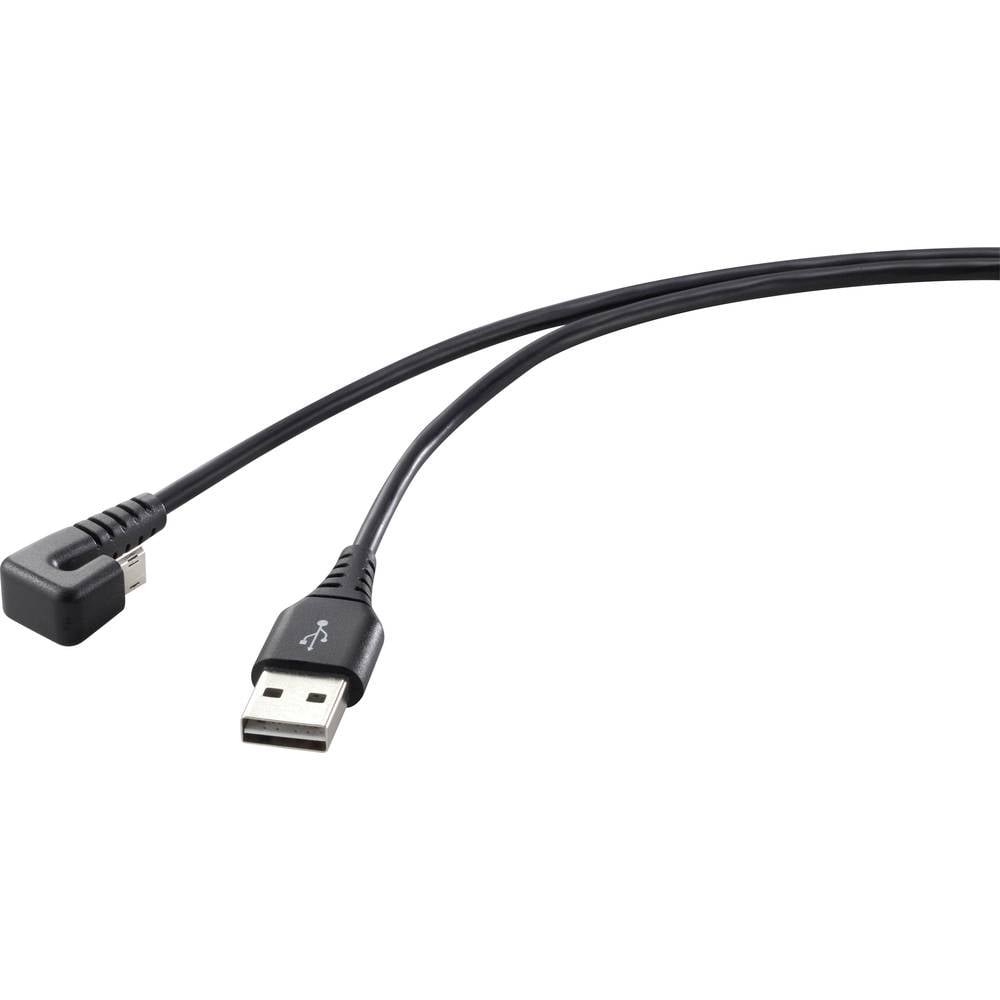 Renkforce USB kabel USB 2.0 USB-A zástrčka, USB Micro-B zástrčka 1.00 m černá RF-4598342